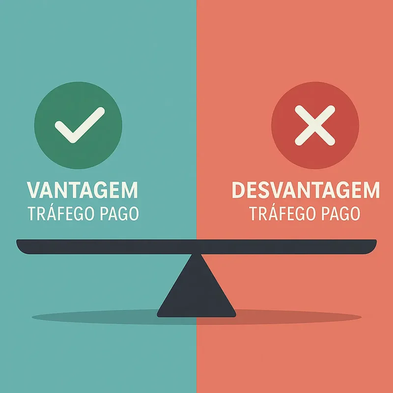 vantagens e desvantagens do tráfego pago